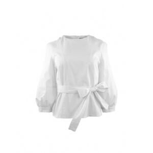 NEW THEO THE LABEL women's thallo belted top in ivory